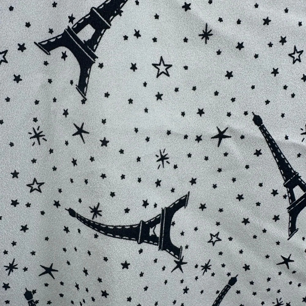 Karl Lagerfeld button down top with Paris Eiffel Tower Print size XL - Picture 10 of 12